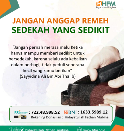sedekah sedikit